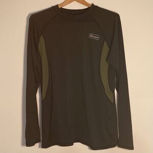 ESDY Black and Green Long Sleeve Athletic Tee
